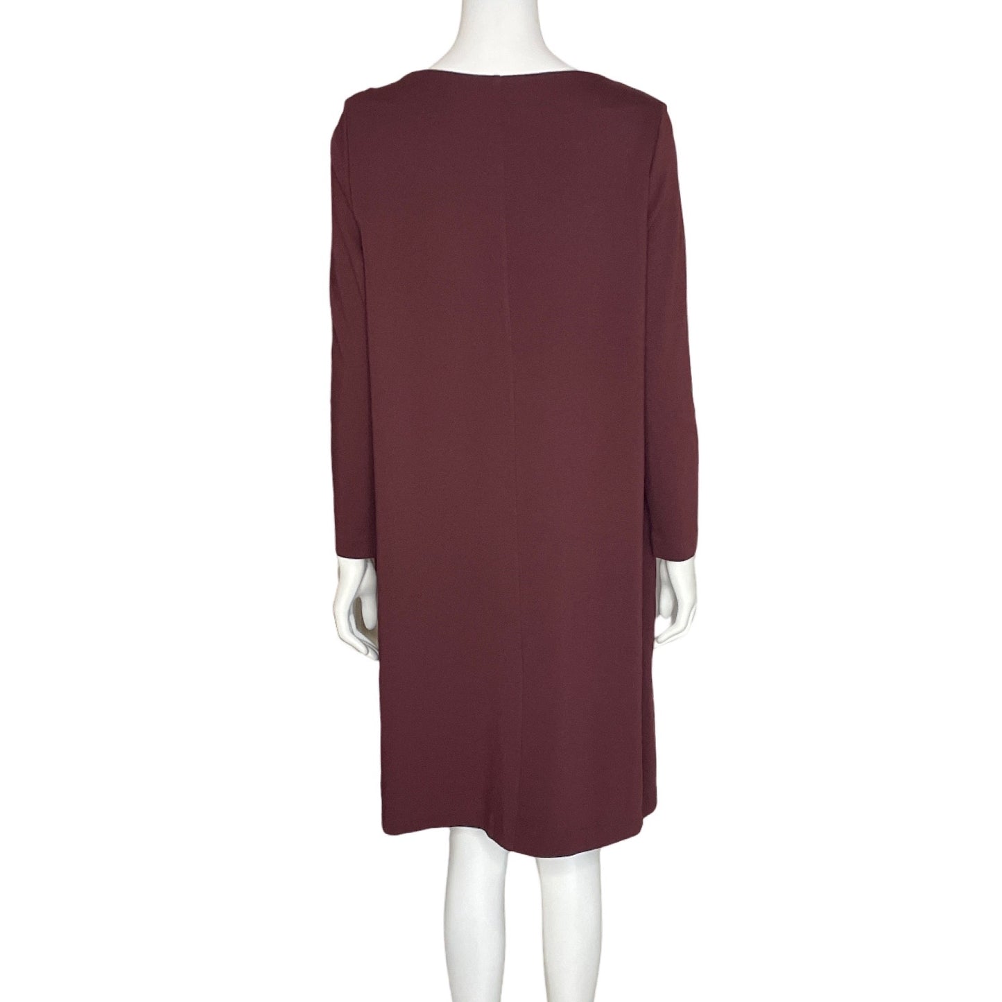 Vestido H&M Recto Rojo Vino-Talla L