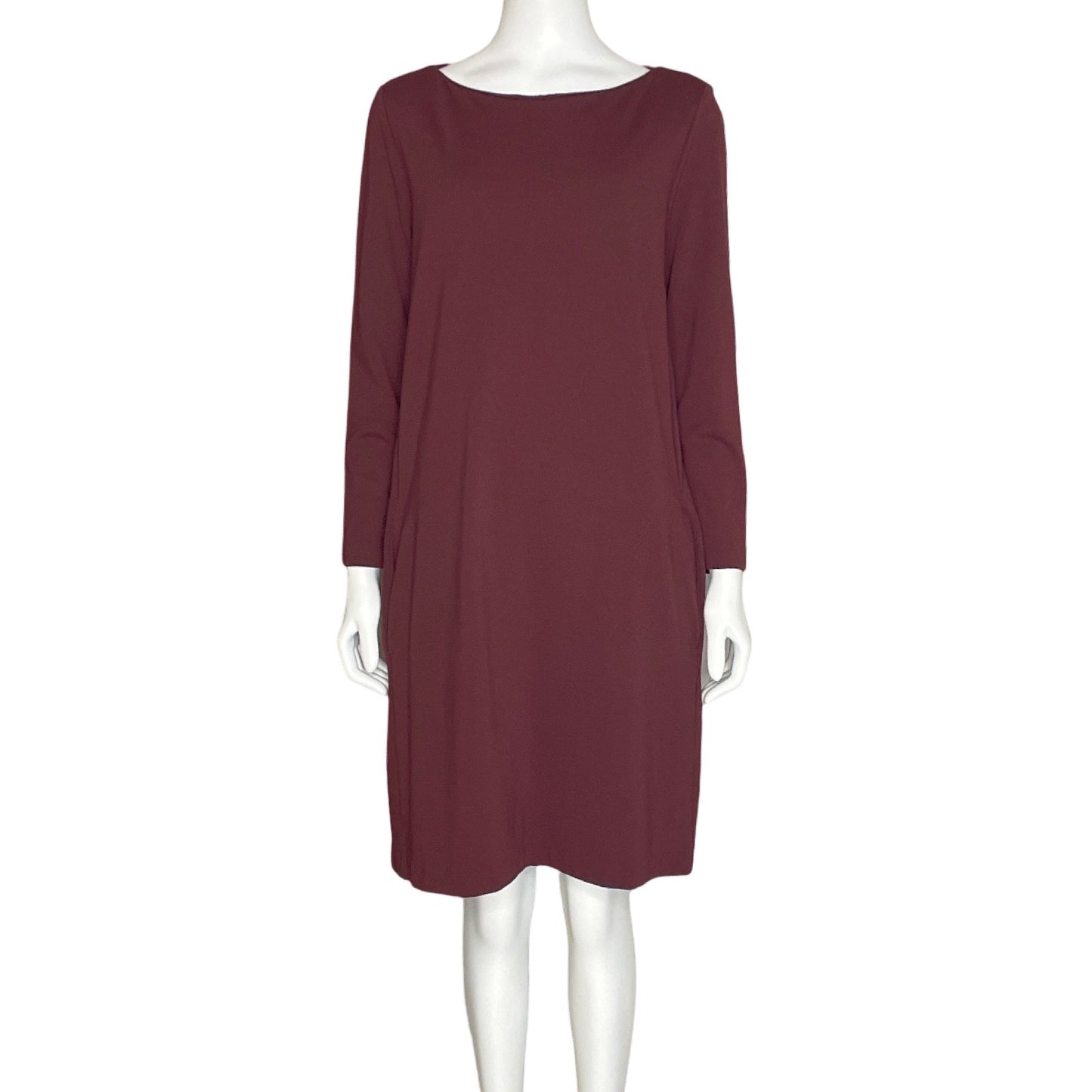 Vestido H&M Recto Rojo Vino-Talla L