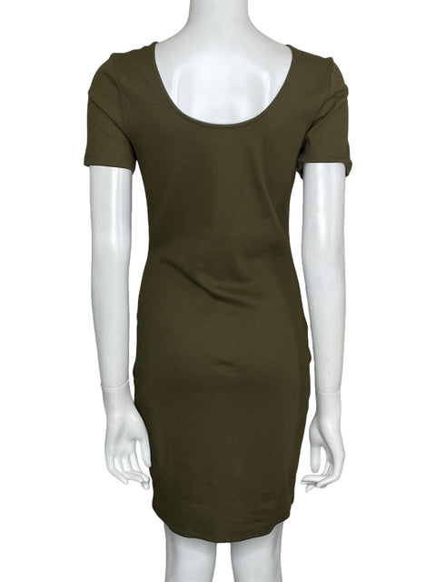 Vestido Refill Acanalado verde-Talla G