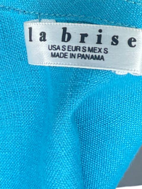 Blusa La Brise Cruzada Mangas Puff Azul - Talla S