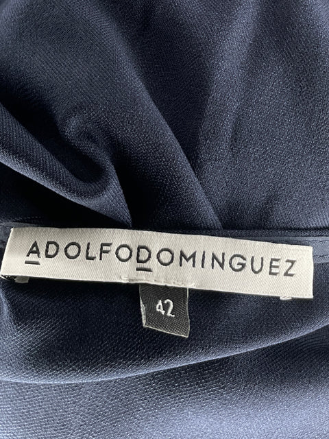 Vestido Adolfo Dominguez Crossbody Midi Azul-Talla 42