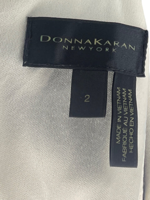 Vestido Donna Karan Sin Mangas Animal Print Blanco - Talla 2