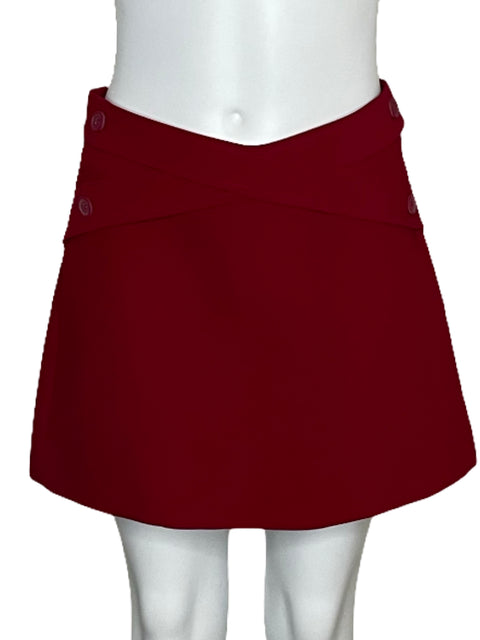 Faldashort Zara Cinturon Cruzado Rojo-Talla M