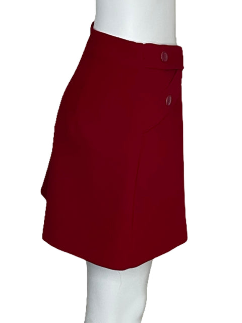 Faldashort Zara Cinturon Cruzado Rojo-Talla M