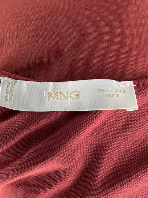 Vestido MNG Halter Fluido Rojo-Talla 8