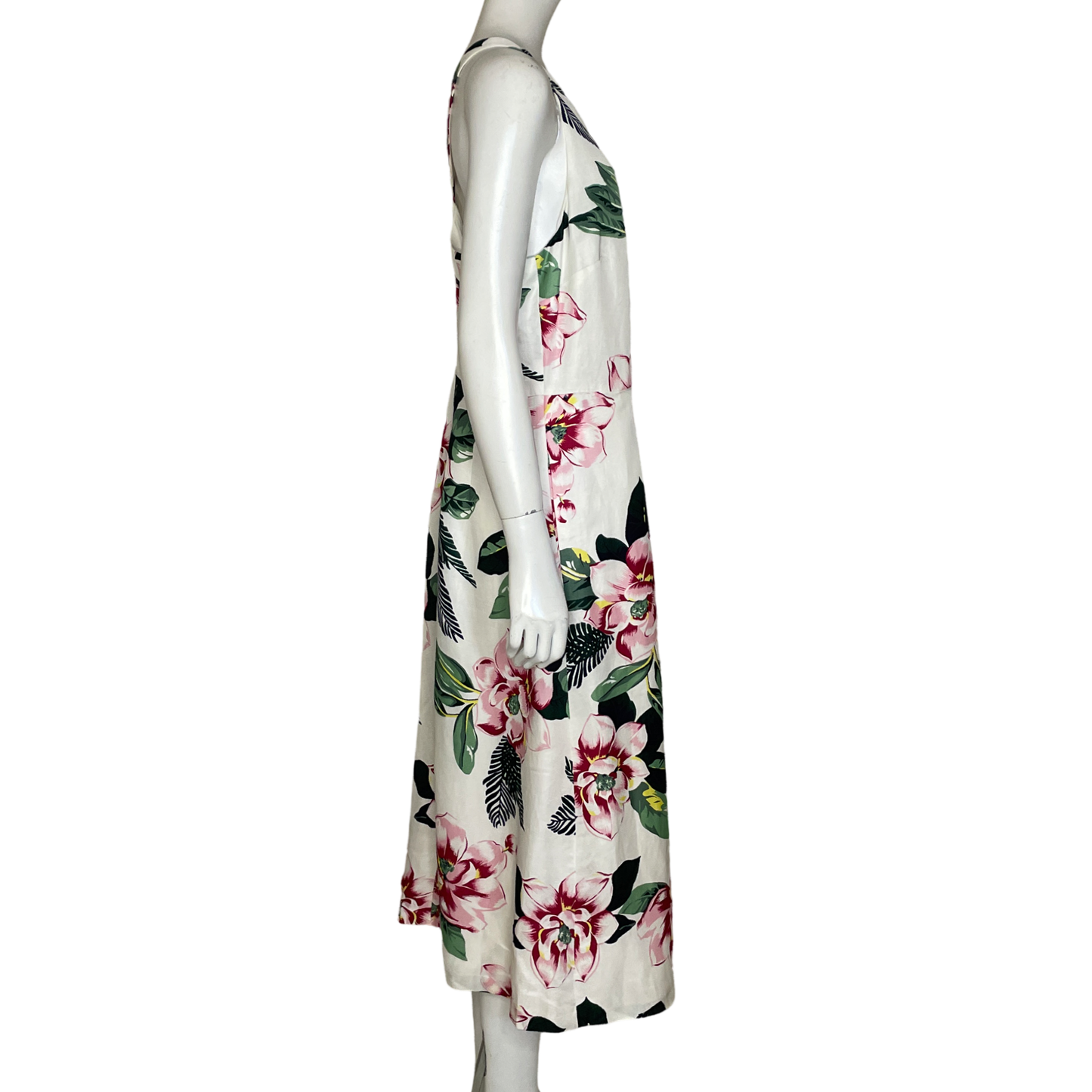 Vestido Floral Banana Republic Blanco-Talla 10