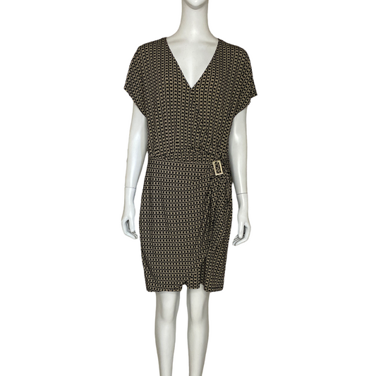 Vestido Michael Kors Sobrefalda marròn-Talla M