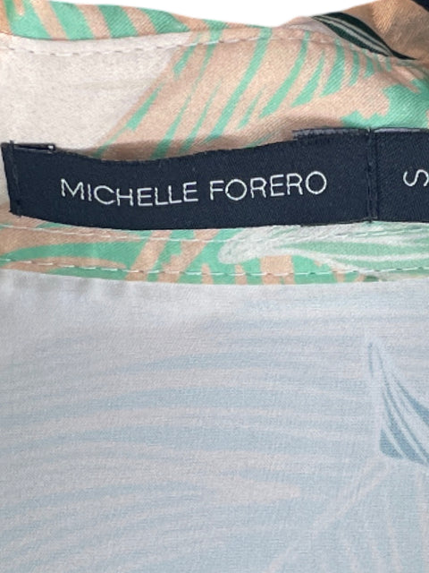 Vestido Michelle Forero Estampado Verde-Talla S