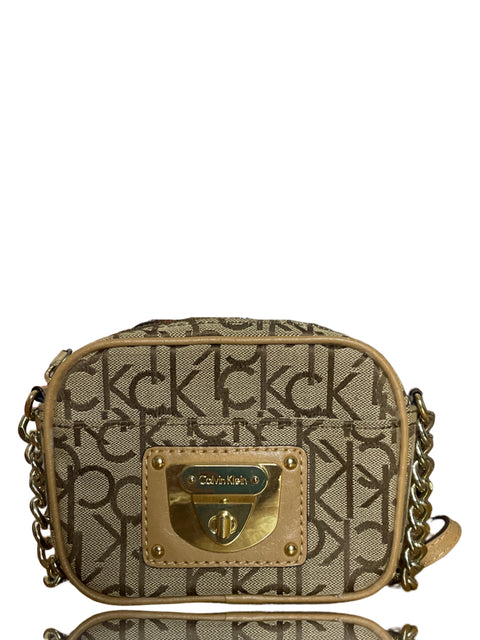 Cartera Calvin Klein Monograma Beige - Talla U