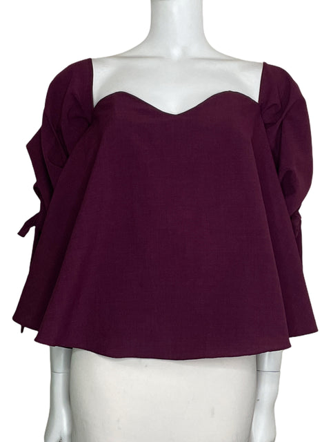 Blusa Do+Be Fluida Mangas Puff Rojo-Talla S