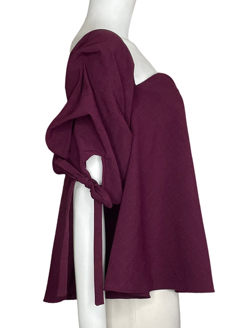 Blusa Do+Be Fluida Mangas Puff Rojo-Talla S