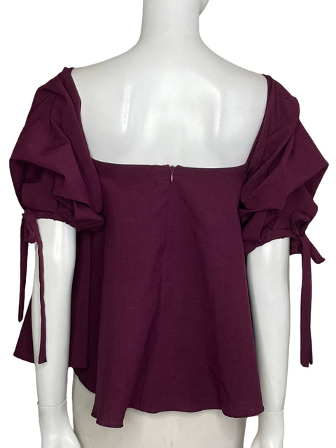 Blusa Do+Be Fluida Mangas Puff Rojo-Talla S