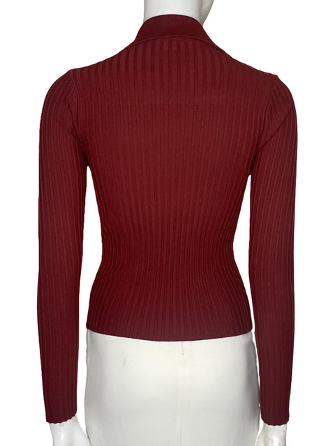 Blusa Zara Acanalado Rojo - Talla S