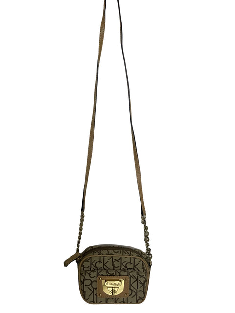 Cartera Calvin Klein Monograma Beige - Talla U