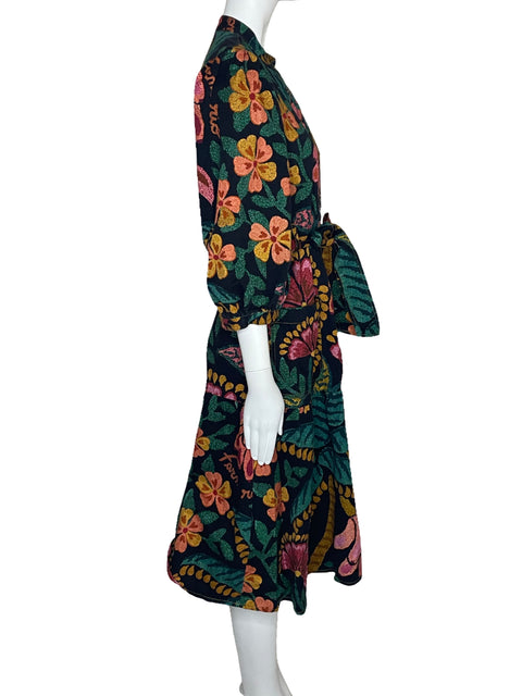Vestido Farm Rio Camisero Denim Negro-Talla S