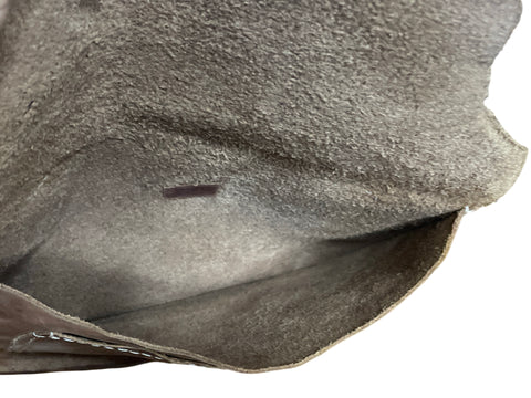 Cartera Piva De Cuero Marrón - Talla U