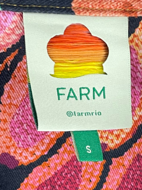 Vestido Farm Rio Camisero Denim Negro-Talla S