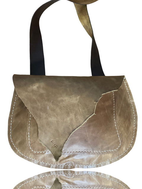 Cartera Piva De Cuero Marrón - Talla U