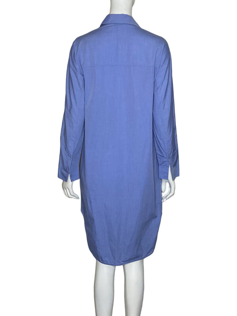 Vestido COS Camisero Liso Azul-Talla S