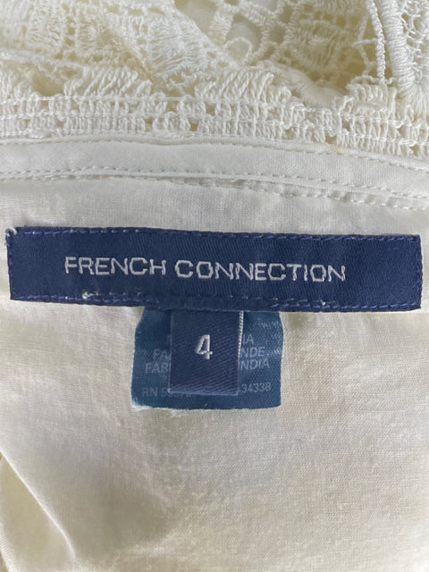 Vestido French Connection Encaje Blanco-Talla S