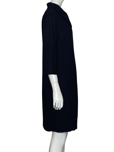Vestido COS Cuello Vuelo Negro-Talla S