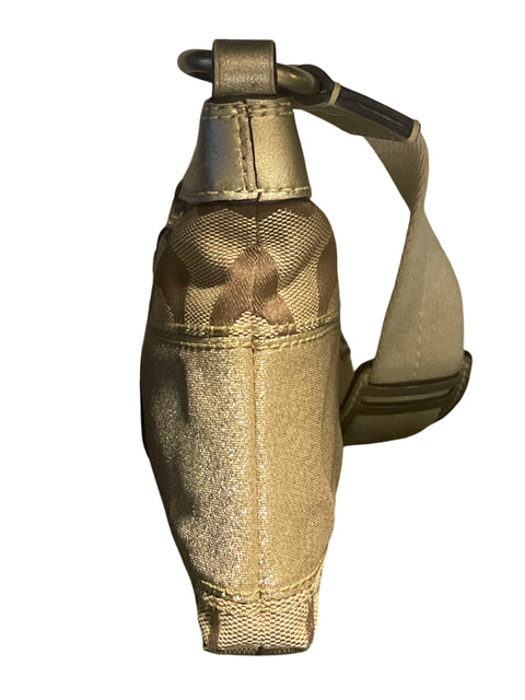 * Bolso Coach Signature Stripe Pouchette Beige-Talla S