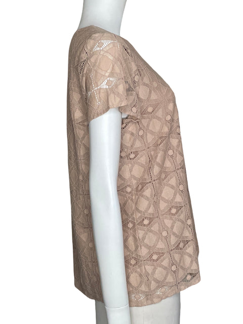 Blusa J.Jill Encaje Beige-Talla S