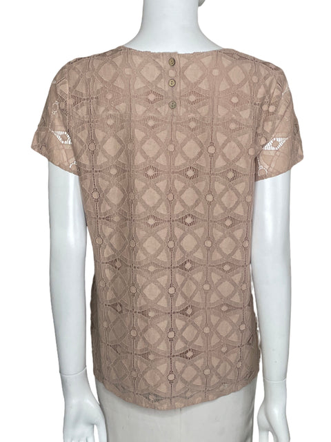Blusa J.Jill Encaje Beige-Talla S