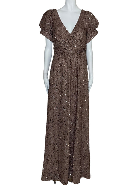 Vestido Unithorse Lentejuelas Marron-Talla XL