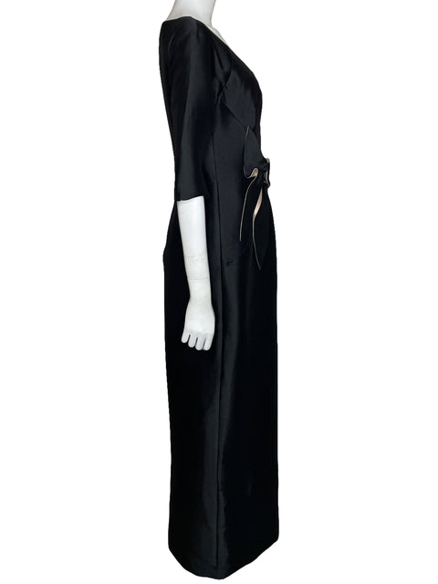 Vestido Kay Unger Maxi Negro-Talla 6