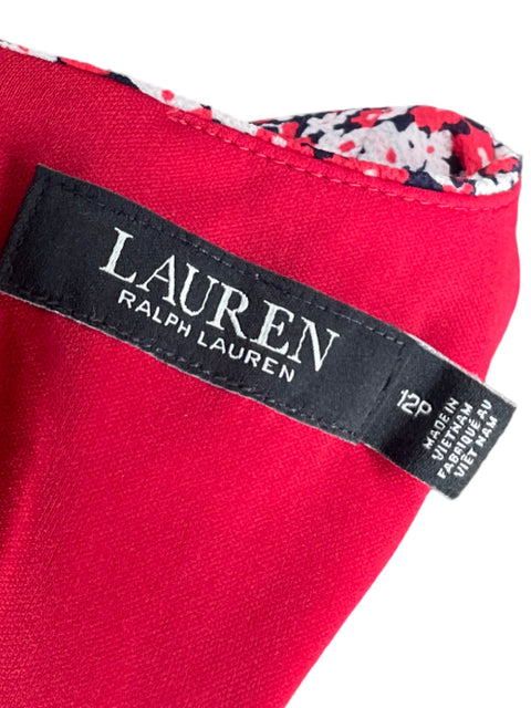 Vestido Ralph Lauren Flores Rojo - Talla 12P