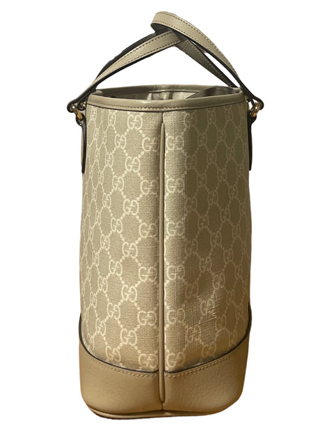 * Cartera Gucci GG Tote Logo Beige- Talla M
