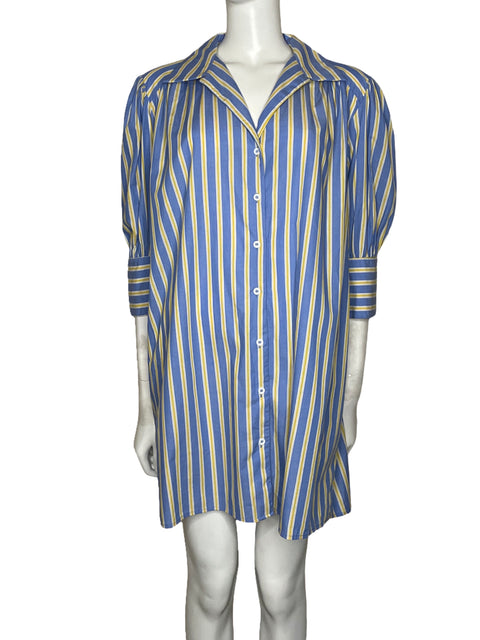 Vestido Gigio Camisero Rayas Azul-Talla L