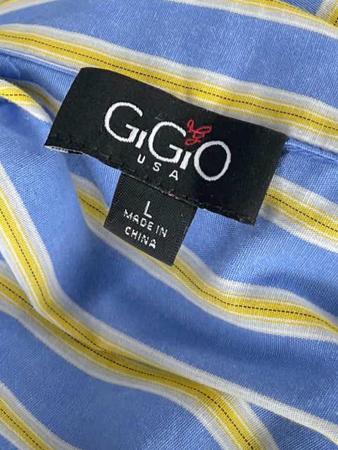 Vestido Gigio Camisero Rayas Azul-Talla L