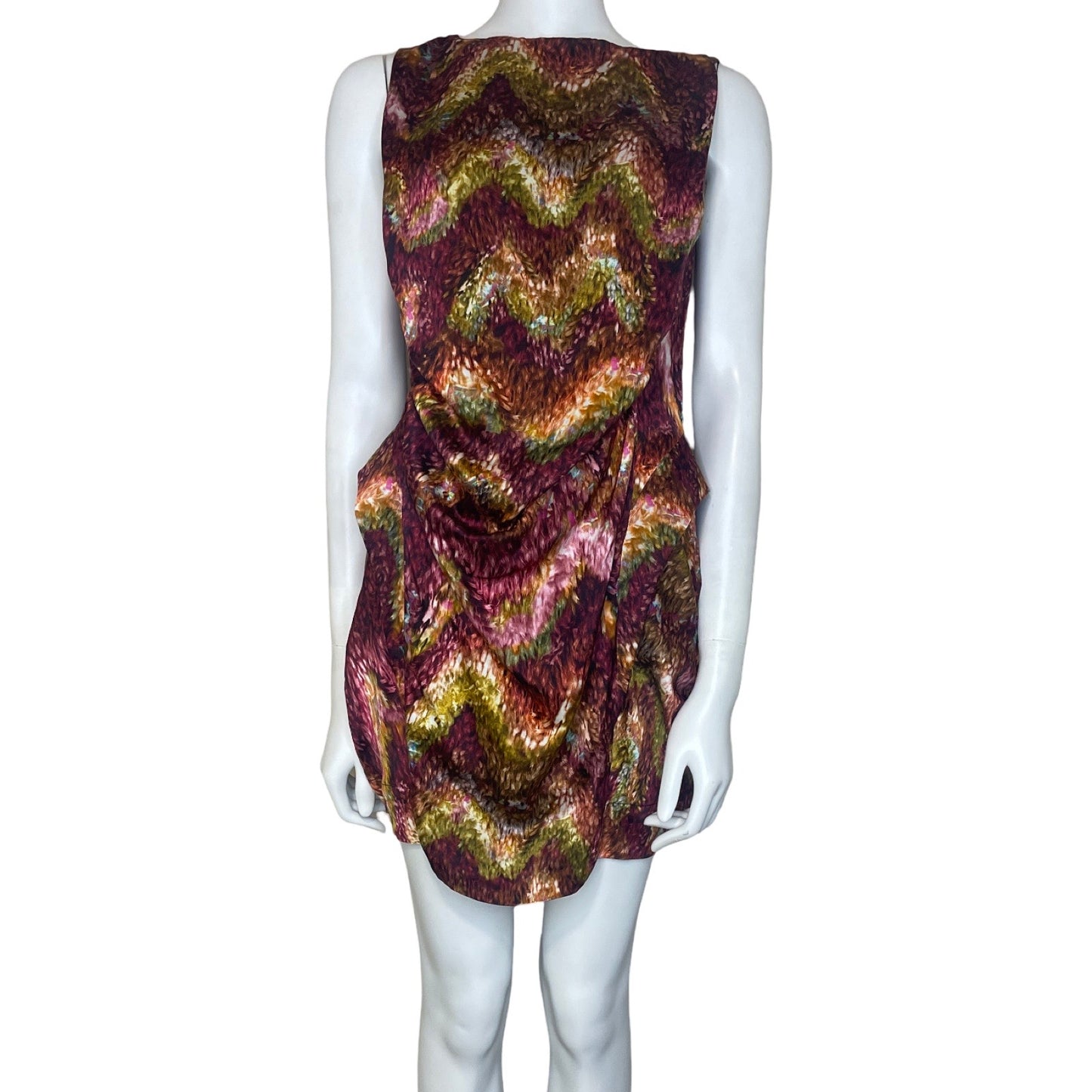 Vestido Peter Pilotto Estampado Marron Talla-8