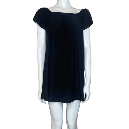 Vestido Mango Cuello Elastico Negro Talla-XS