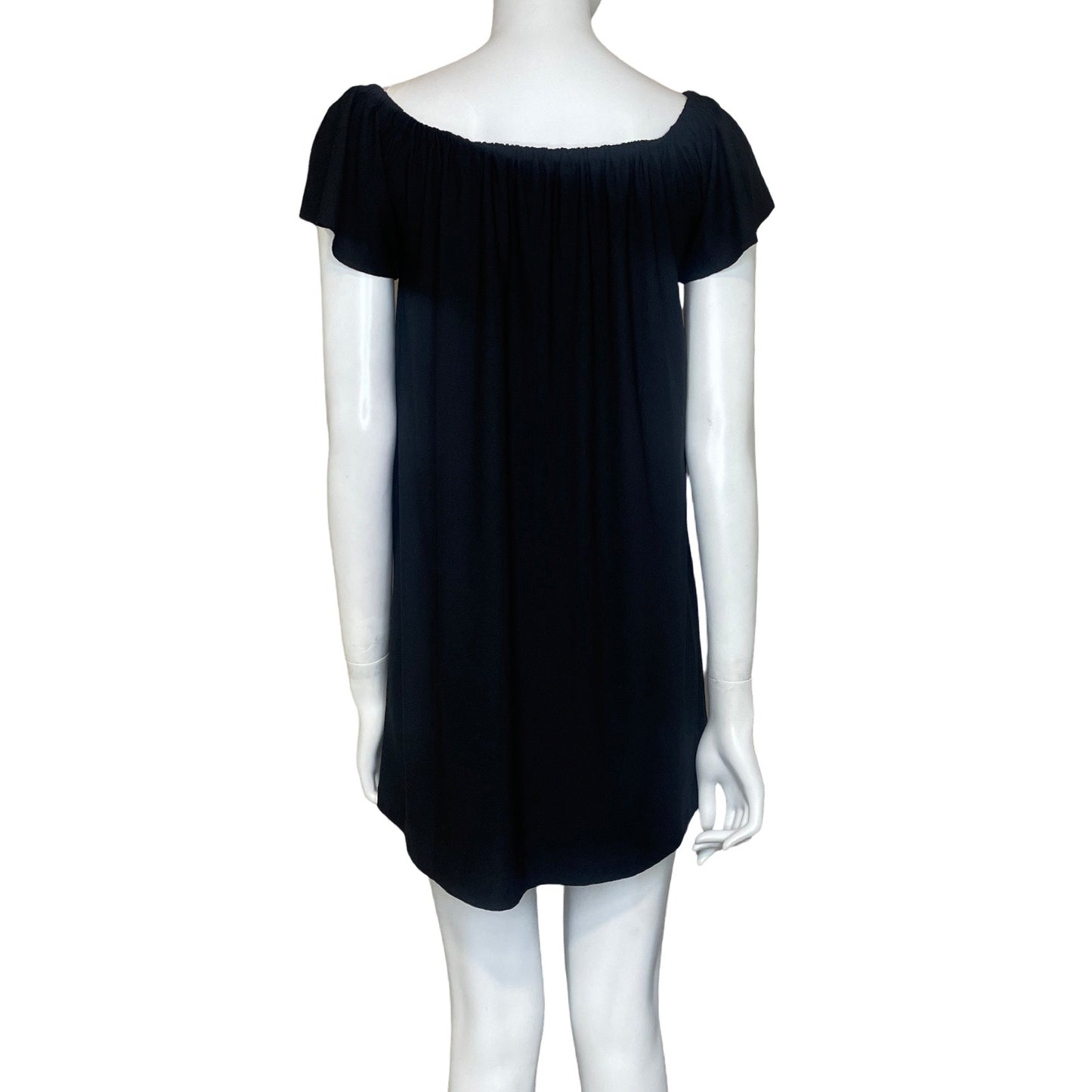 Vestido Mango Cuello Elastico Negro Talla-XS