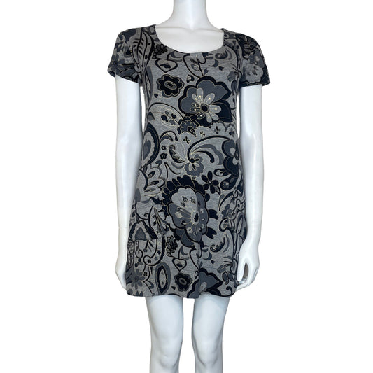 Vestido N-Value Estampado Flores Gris Talla-S