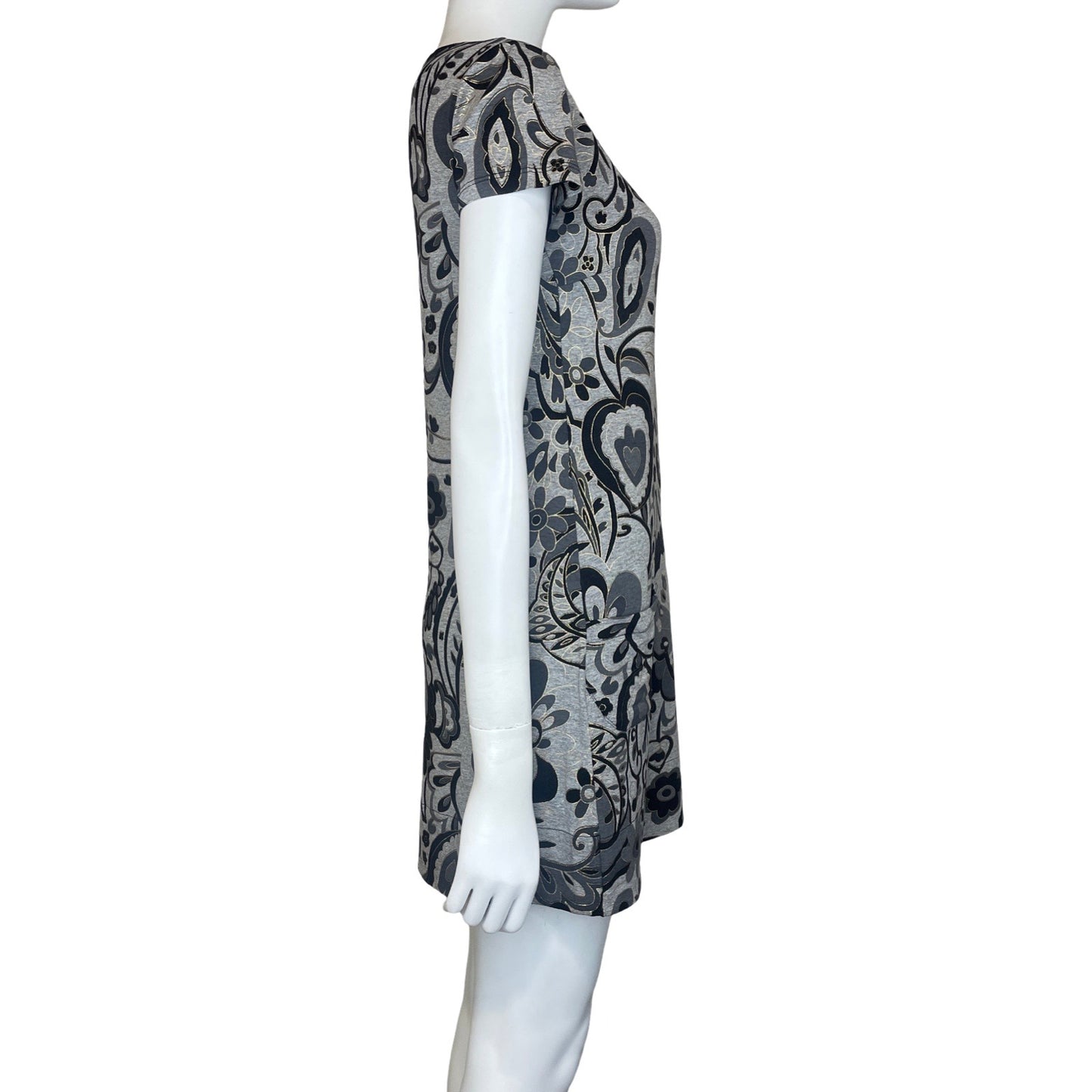 Vestido N-Value Estampado Flores Gris Talla-S