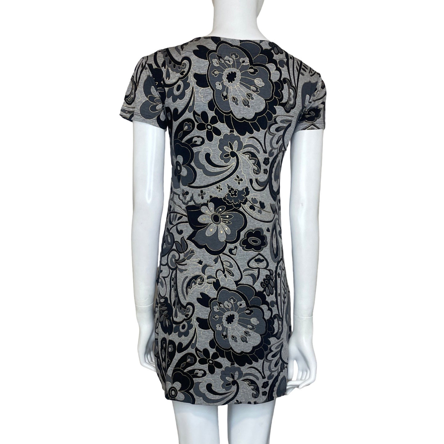 Vestido N-Value Estampado Flores Gris Talla-S