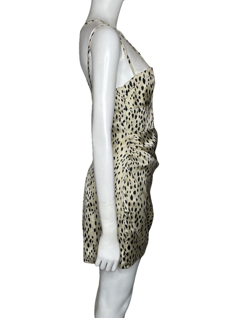 Vestido Zara Animal Print Beige-Talla S