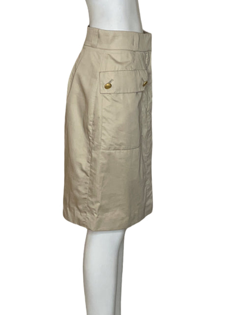 Falda Carolina Herrera con Botones Dorados