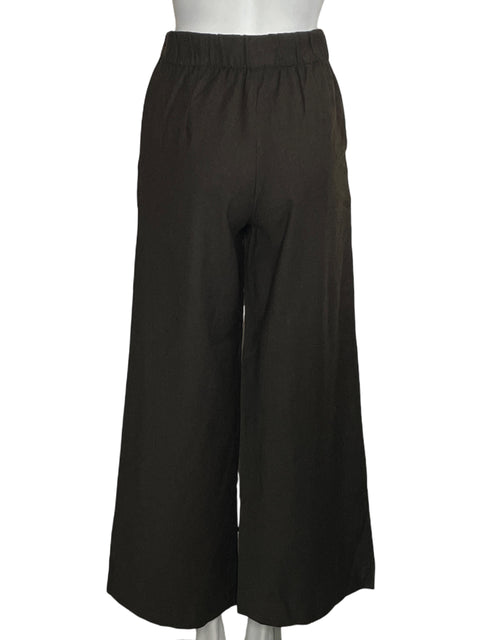 Pantalón Massimo Dutti High Waist Marrón-Talla 2