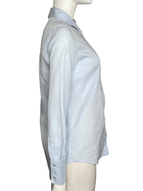 Camisa Massimo Dutti Manga Largaa Azul-Talla 2