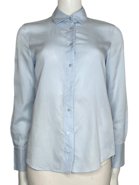 Camisa Massimo Dutti Manga Largaa Azul-Talla 2