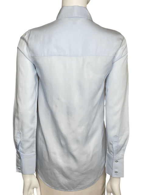 Camisa Massimo Dutti Manga Largaa Azul-Talla 2