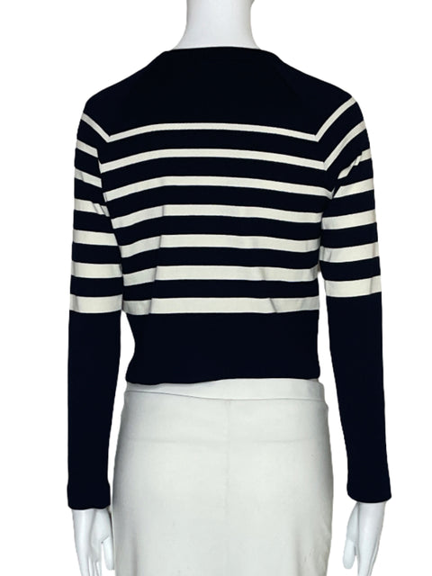 Top Massimo Dutti Mangas Rayas Negro-Talla XS