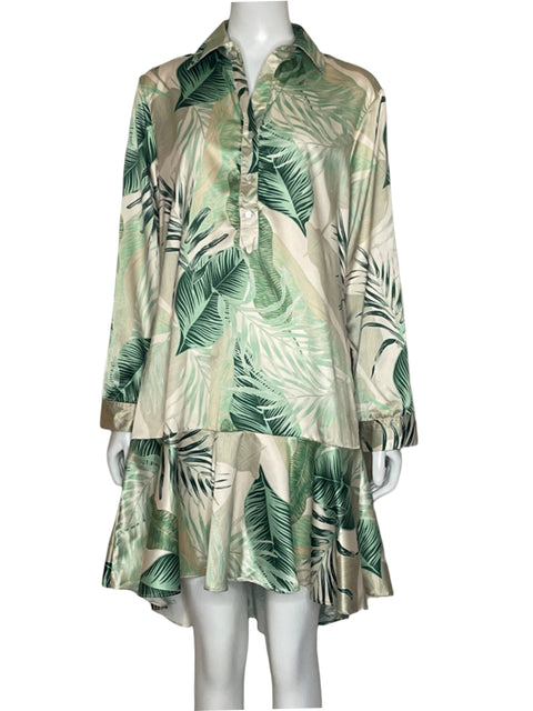 Vestido Michelle Forero Estampado Verde-Talla S