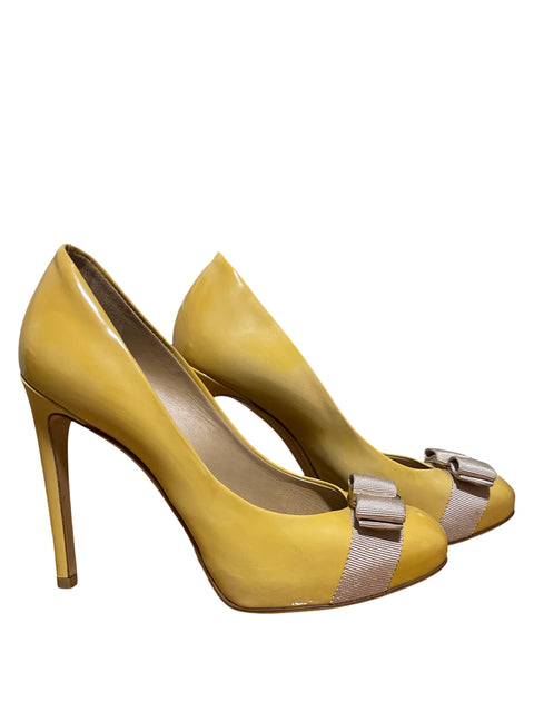 * Calzado Ferragamo Lazo Mostaza-Talla 5.5