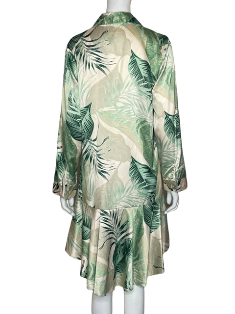 Vestido Michelle Forero Estampado Verde-Talla S